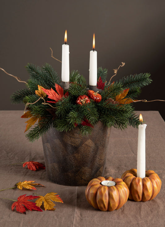 Ljuslykta Pumpa liten orange