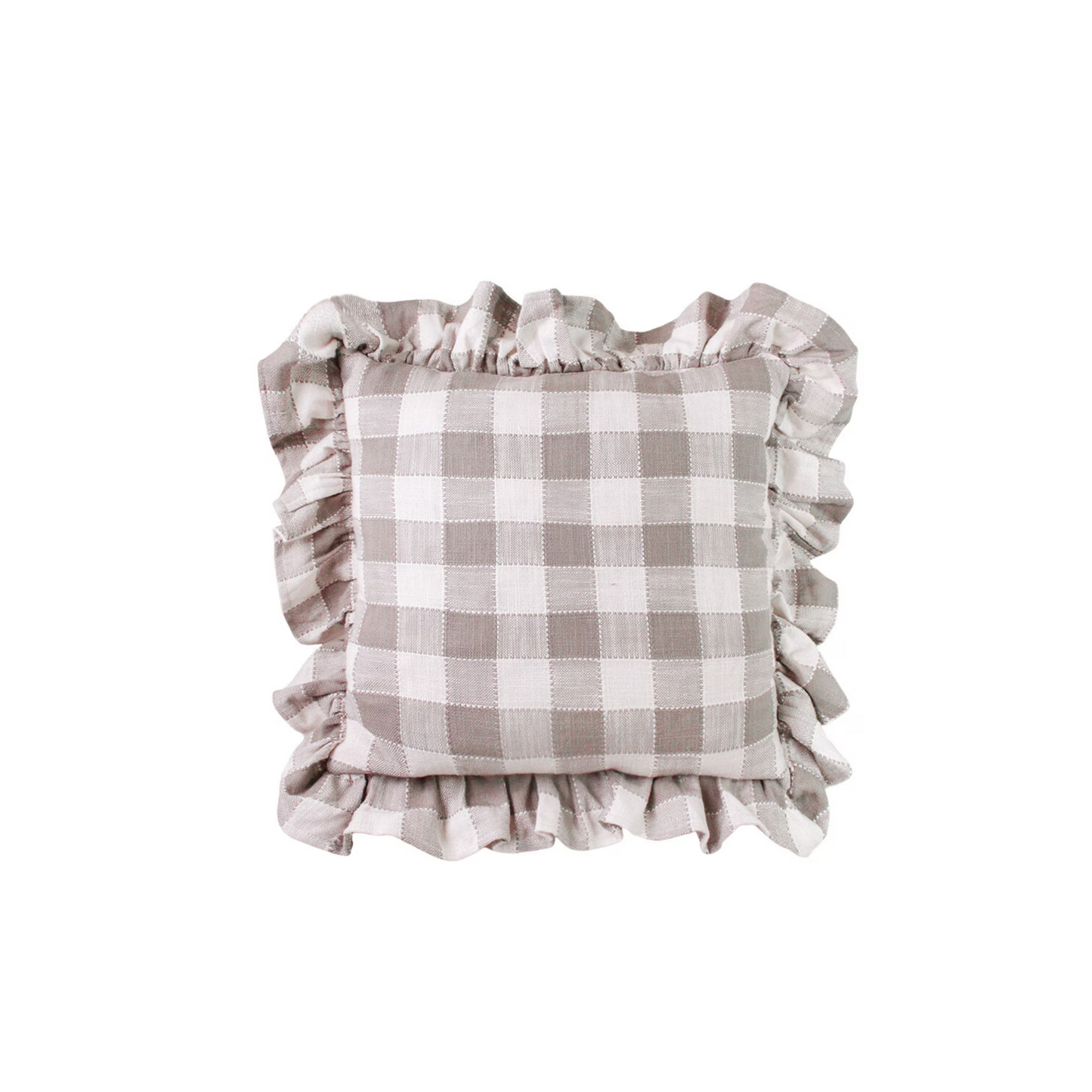 Kuddfodral Ida Ruta Beige/Vit