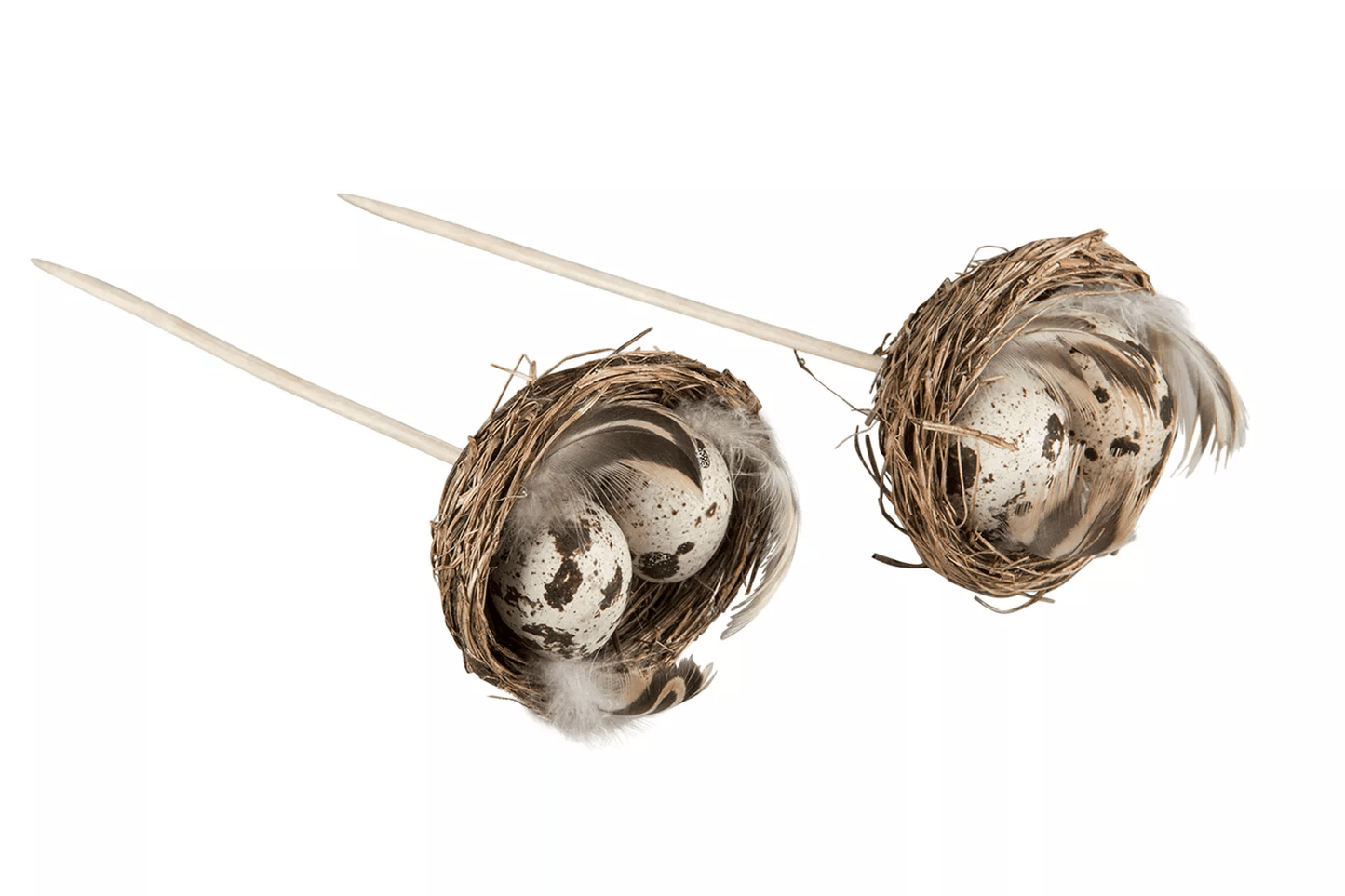 Fågelbo med Vaktelägg Stick