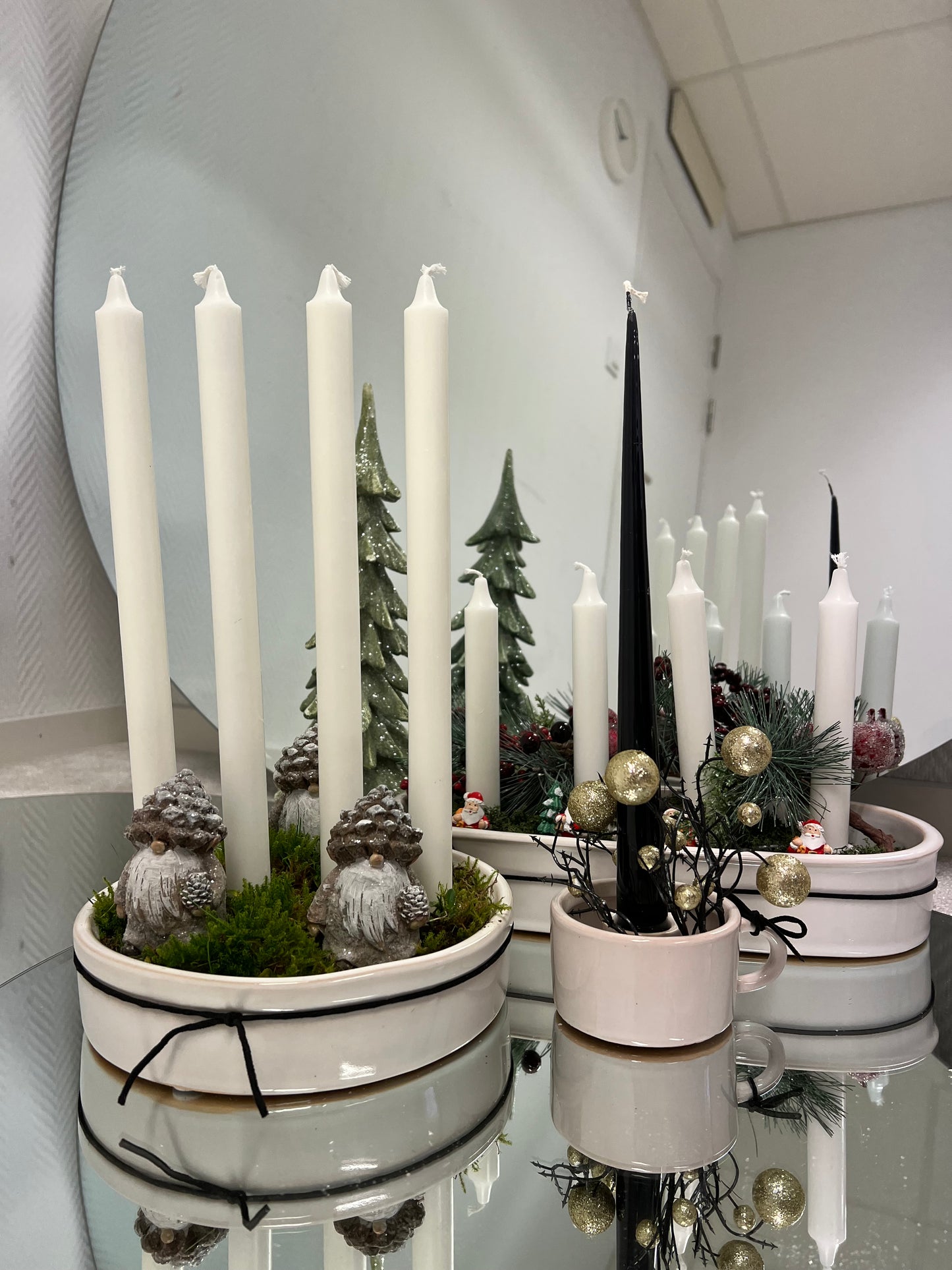 Adventsljusstake keramik Stjernsund