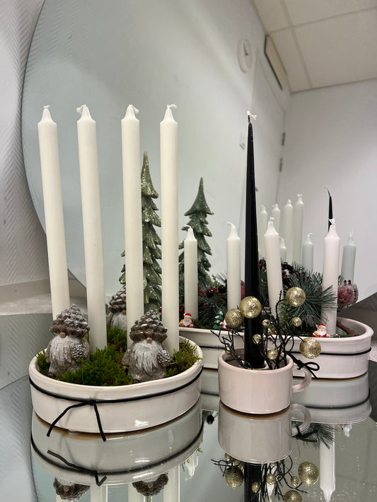 Adventsljusstake keramik Stjernsund