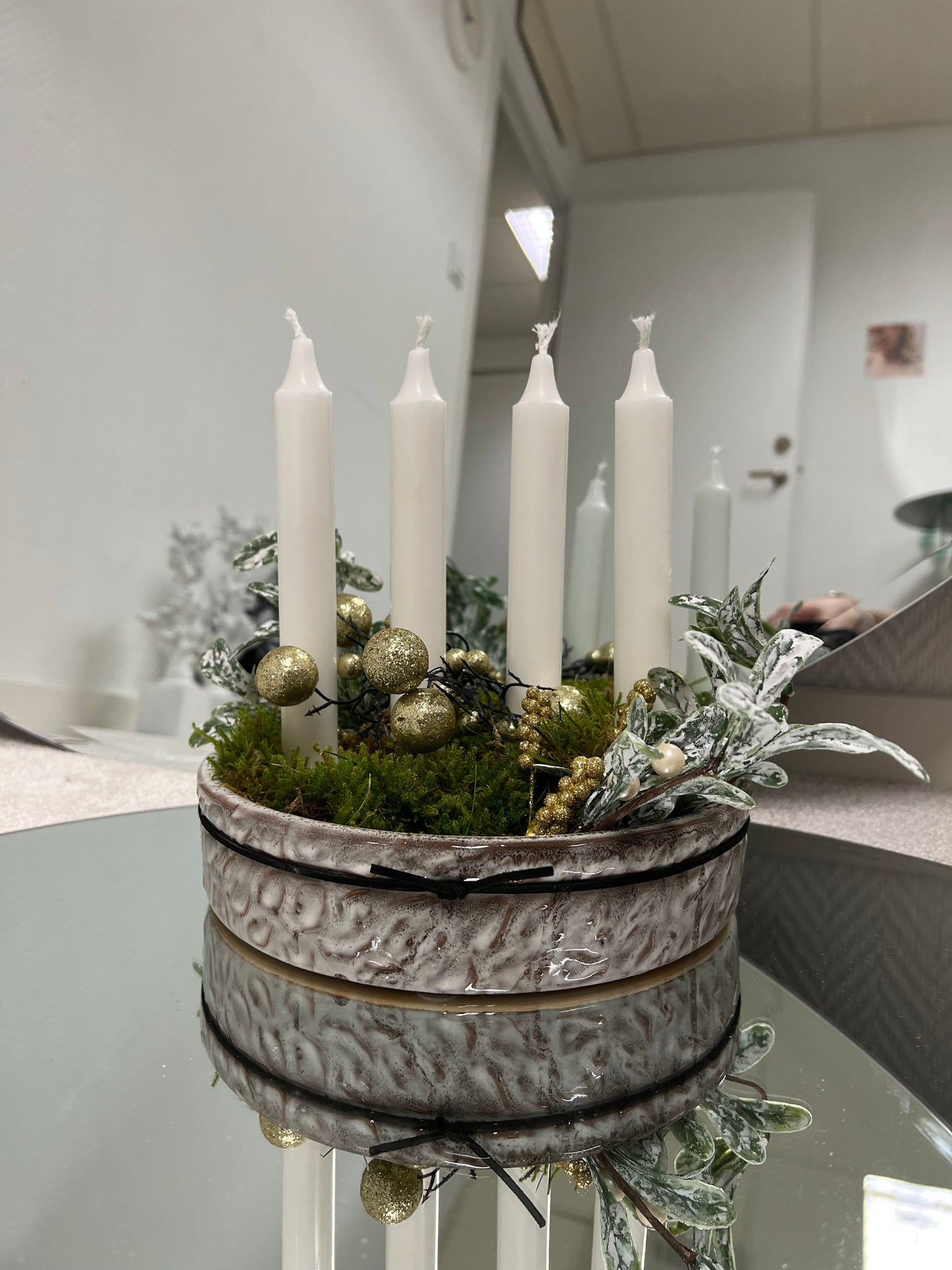 Adventsljusstake keramik Stjernsund