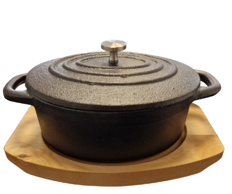 Mini Stekgryta med Träunderlägg