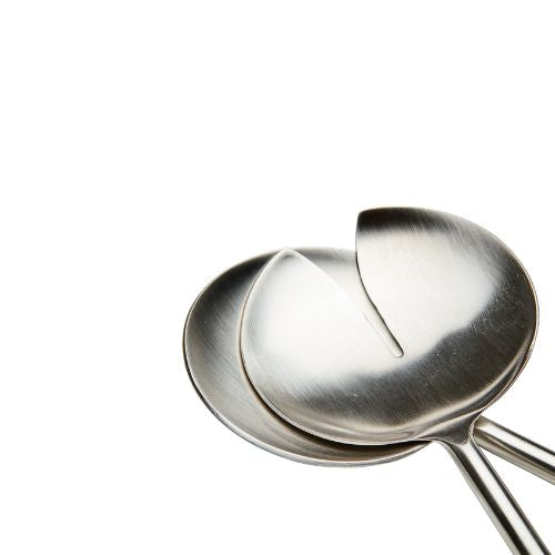 Odin Salladsbestick Silverfärgad/Natur