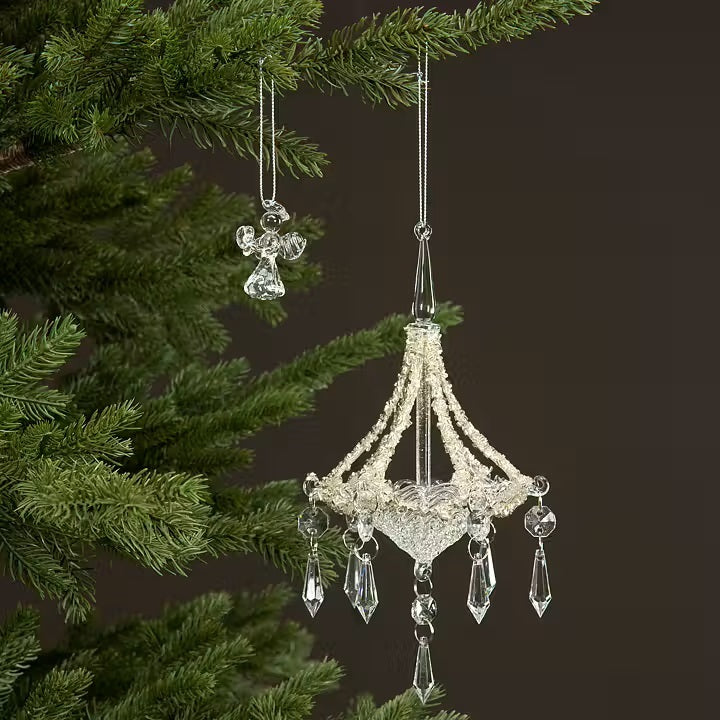 Kristallkrona glas hänge pynt