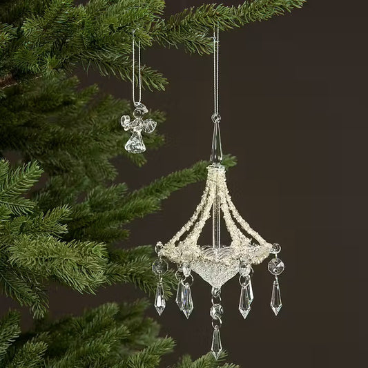 Kristallkrona glas hänge pynt