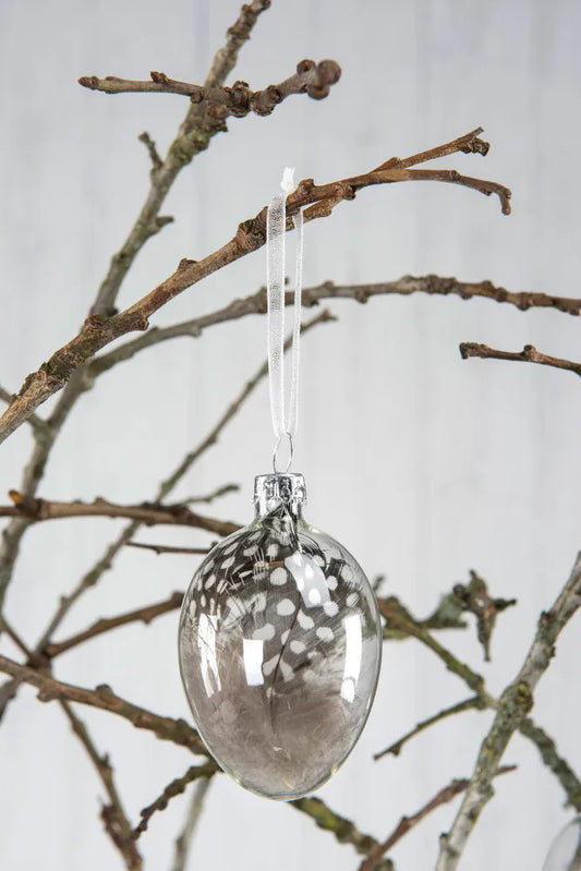 Glasägg med Fjädrar 9-pack