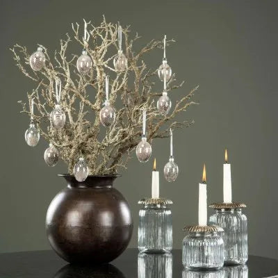 Glasägg med Fjädrar 9-pack