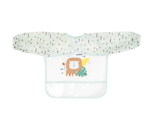 Långärmad haklapp med smulfångare Savanna: Mint