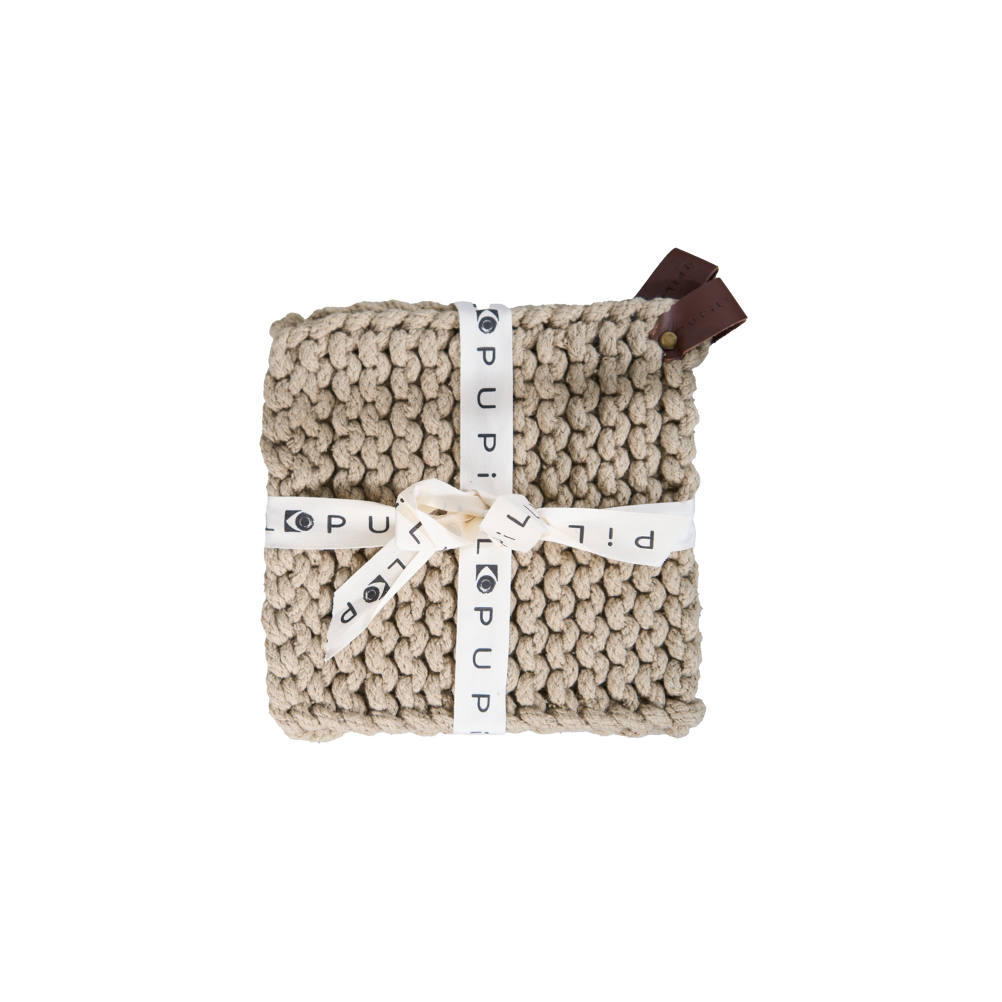 Ribb trivet / Grytunderlägg Beige 2-pack