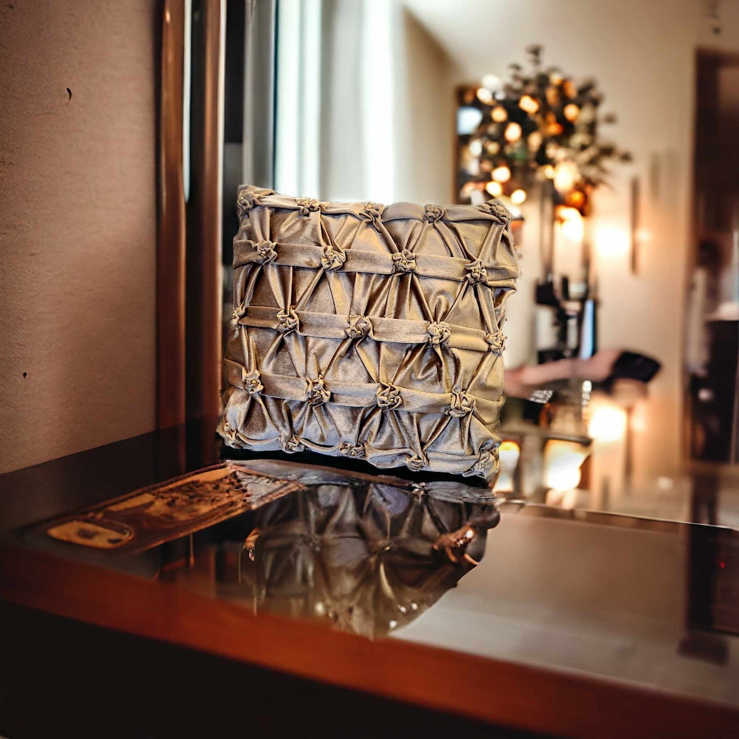 Kuddfodral Ros Champagne 50 × 50 cm