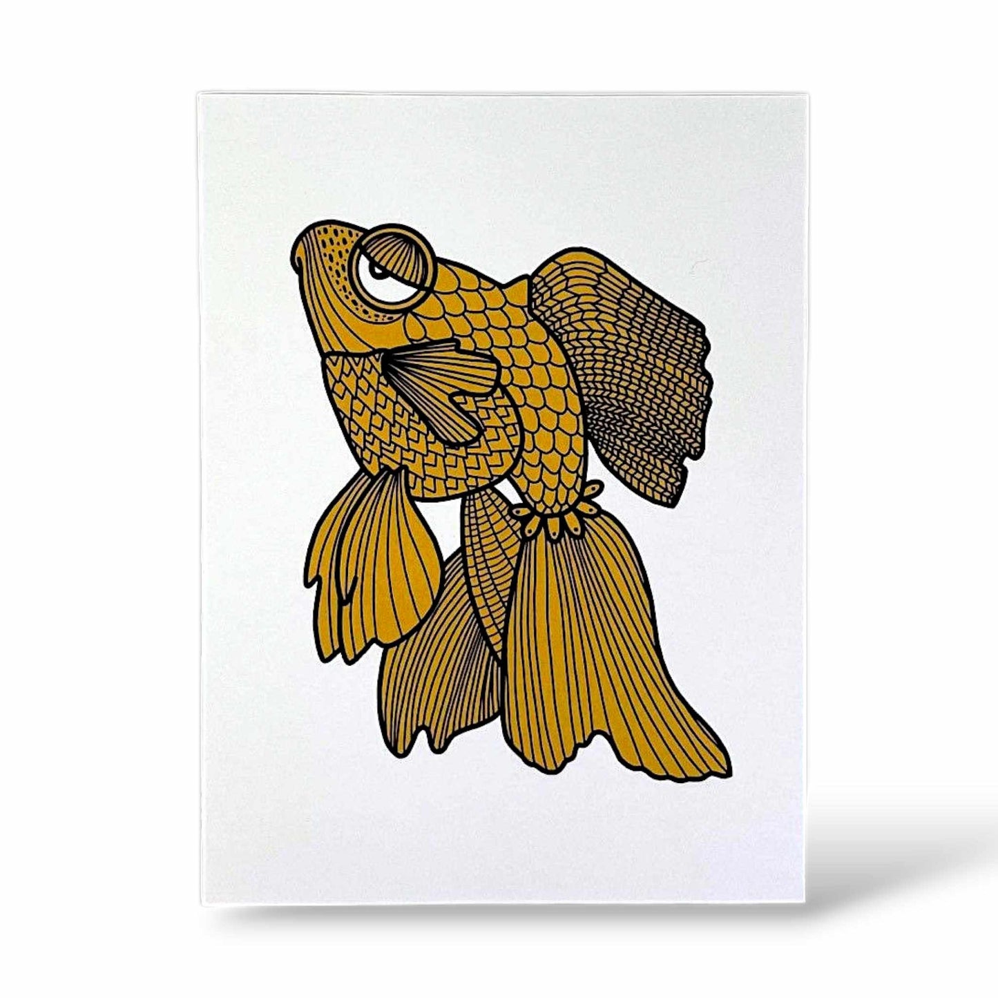 Gul Fisk Poster 15x20cm