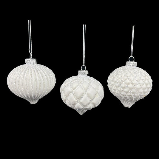 Julkula New York vit ränder 8cm