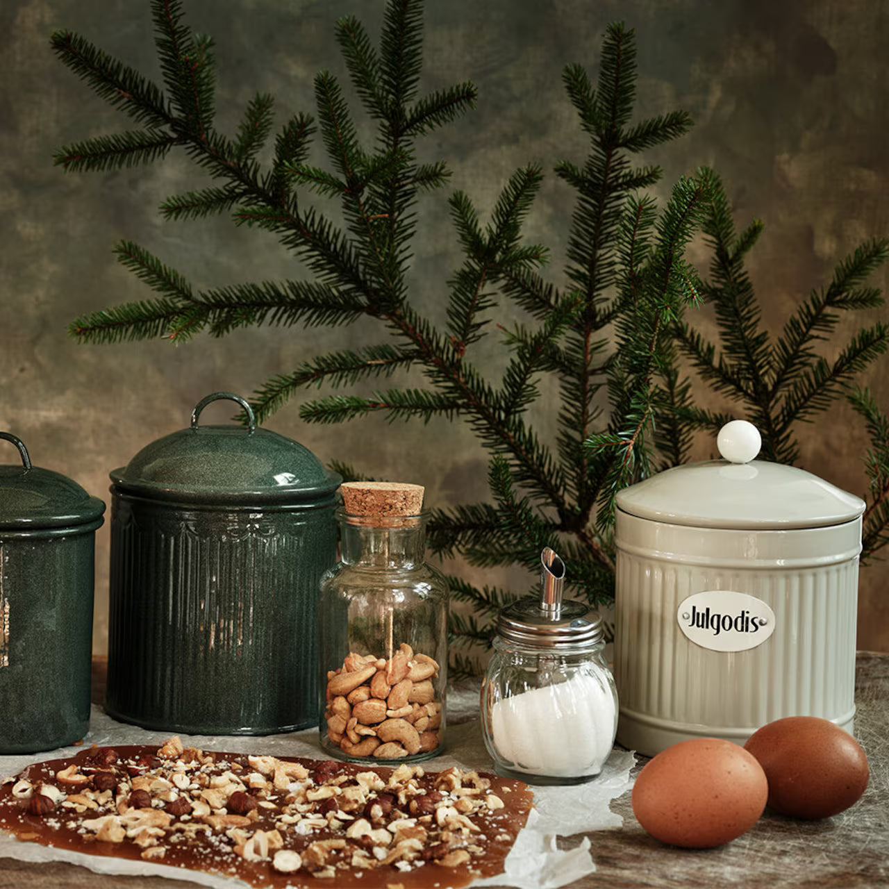 Plåtburk Hugo Julgodis Beige