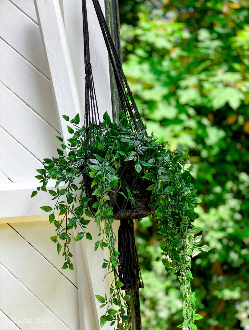 Macrame Växthållare - Svart - L