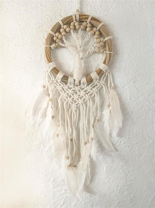 Drömfångare - Tree of Life makramé 18cm