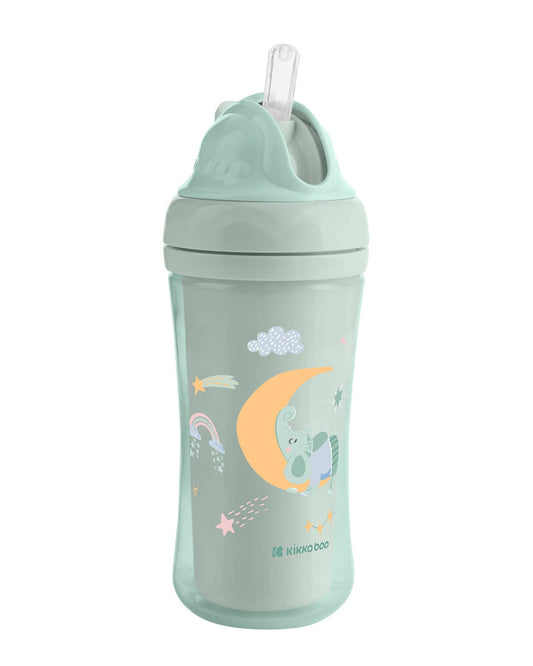 PP-mugg med silikonsugrör 220 ml Moony Mint