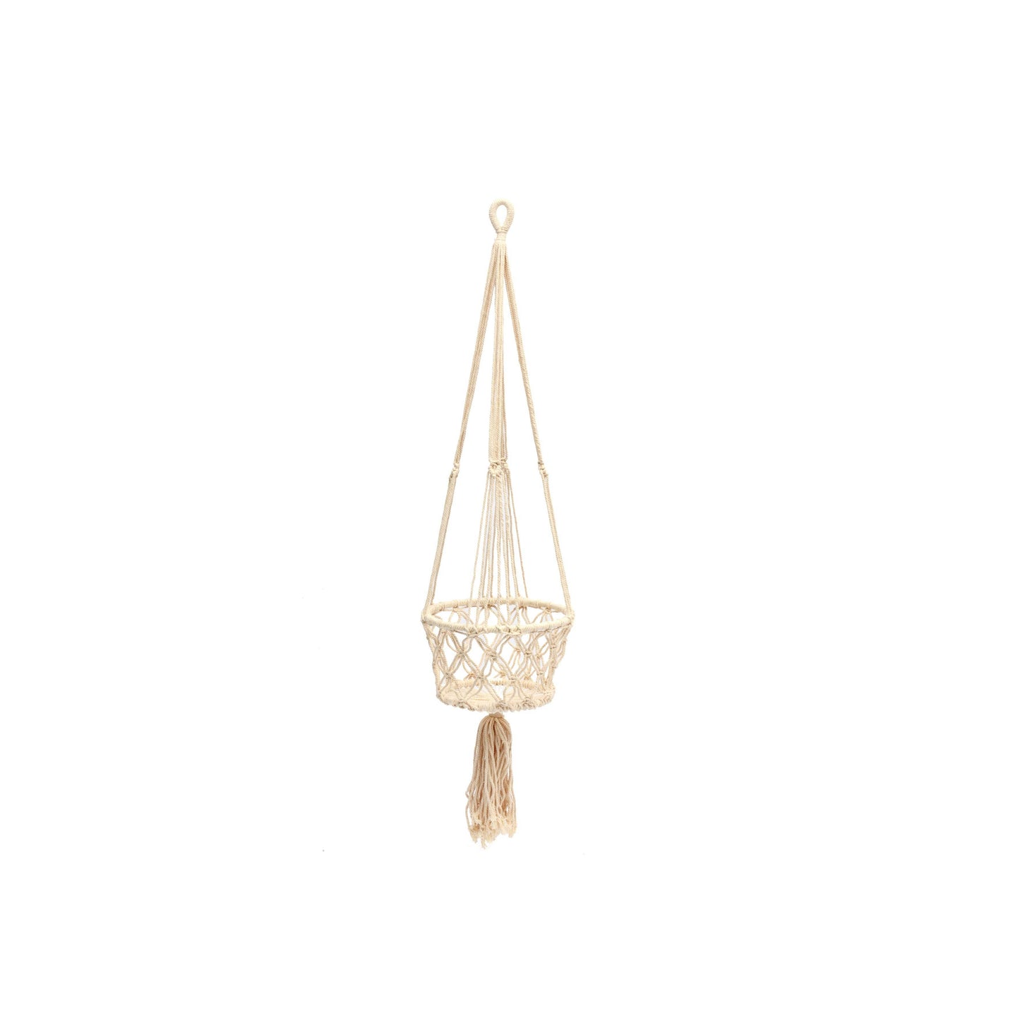 Macrame Växthållare - Vit - S