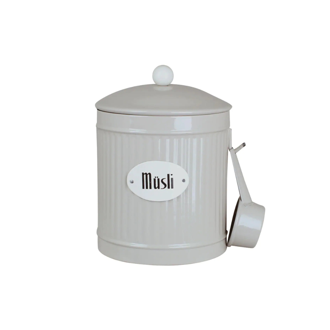 Plåtburk Hugo Müsli Beige