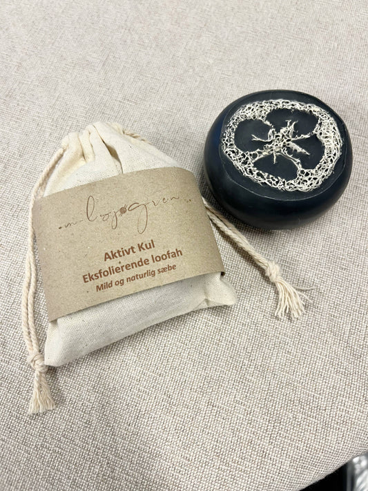 Loofah Tvålbar Aktivt Kol