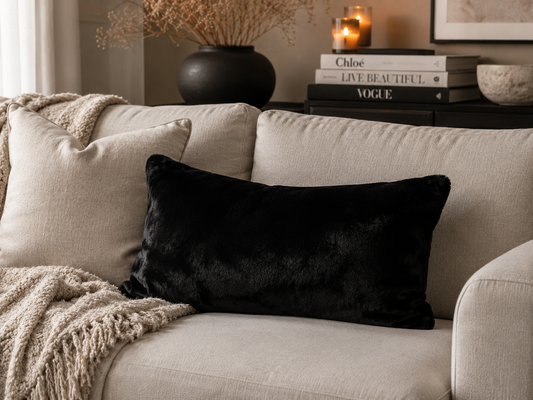Alaska Kuddfodral Svart 40 × 60 cm