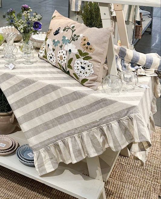 Duk Ida Rand Beige/Vit 150 × 250 cm