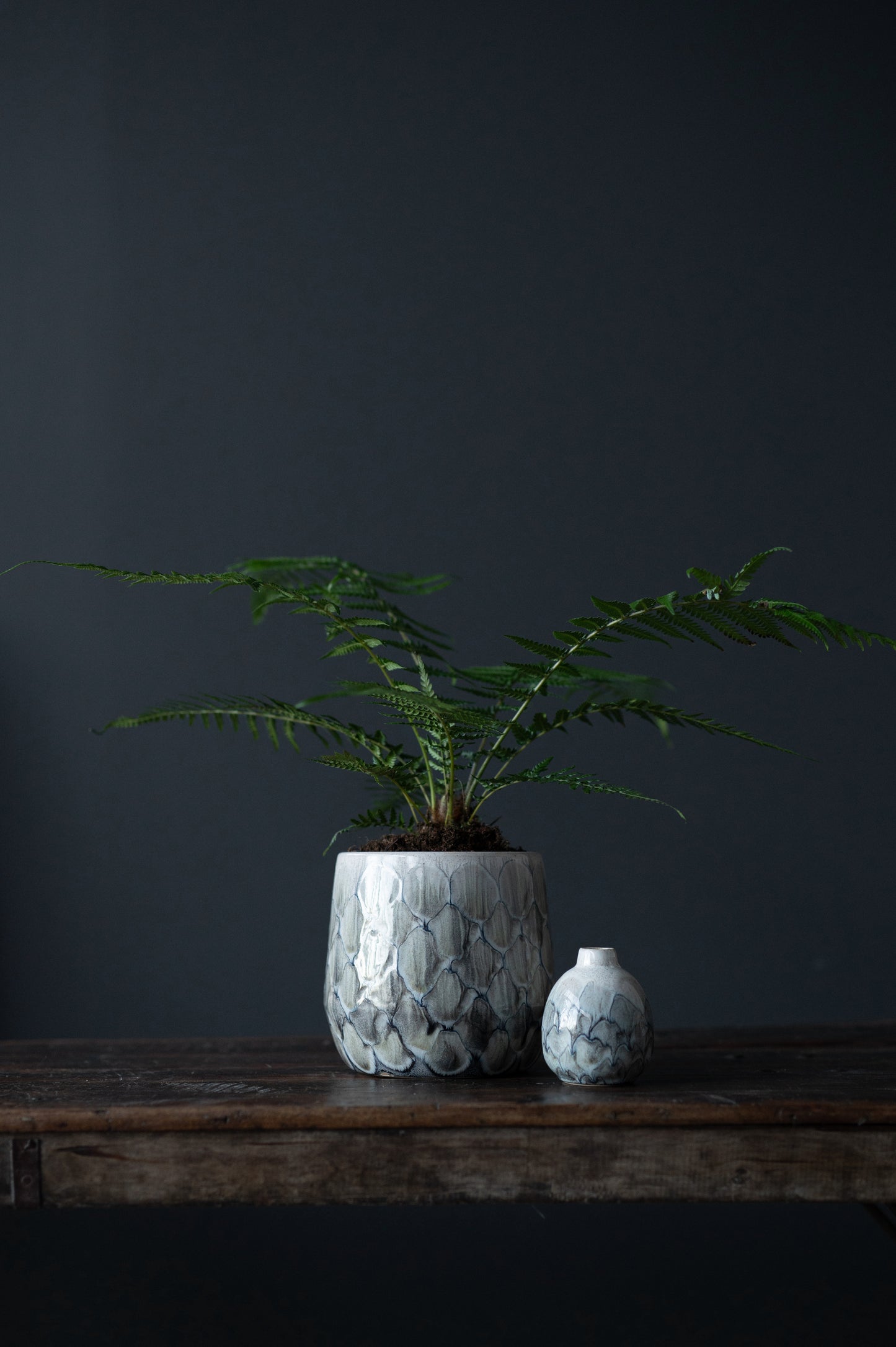 Billie Minivas Grå/Blåmelerad