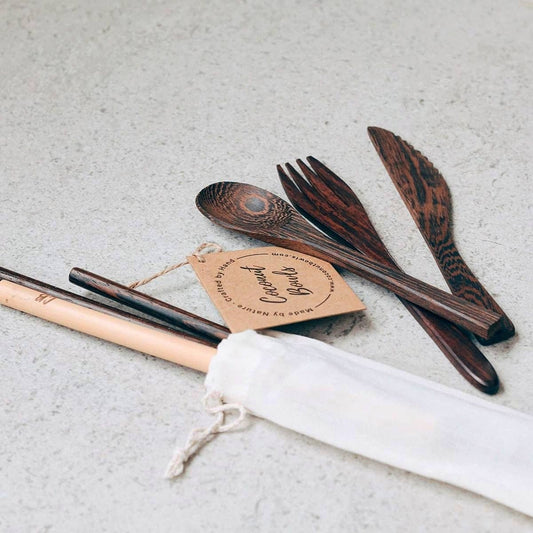 Trä Kokosplam Buddah Kniv