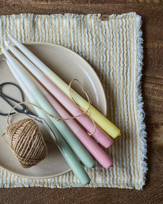 Coloured Taper Kronljus, Grön