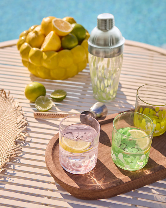 Cocktail  Glas, Klar/rosa