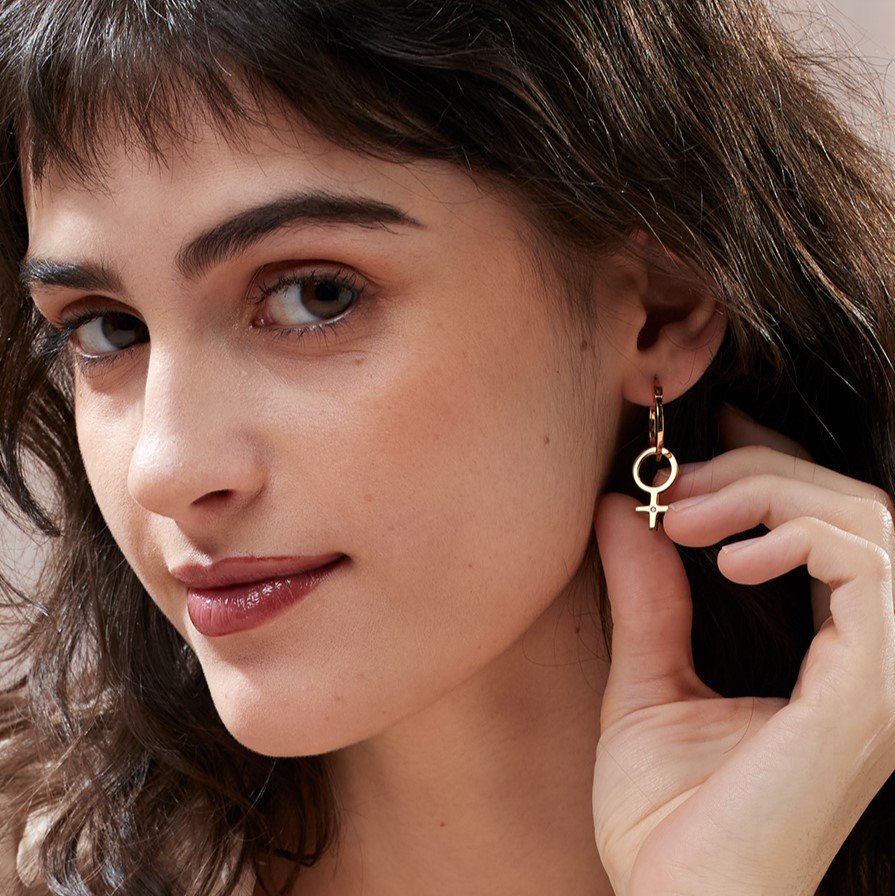 She Kvinna Örhängen Roséguld