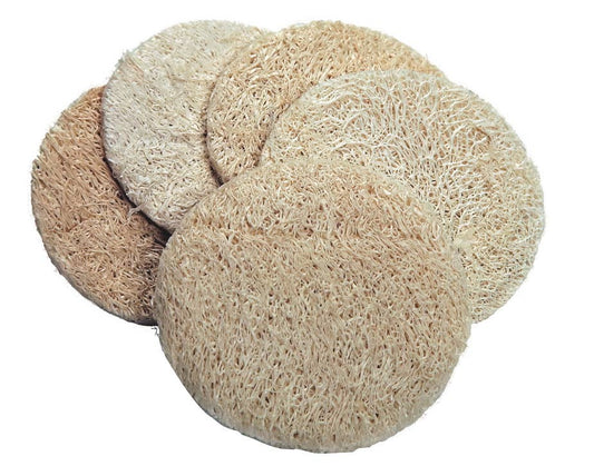 Luffa Peeling Pads Naturkosmetik Wellness Ansiktsbehandling Spa: Enstaka kuddar bulk