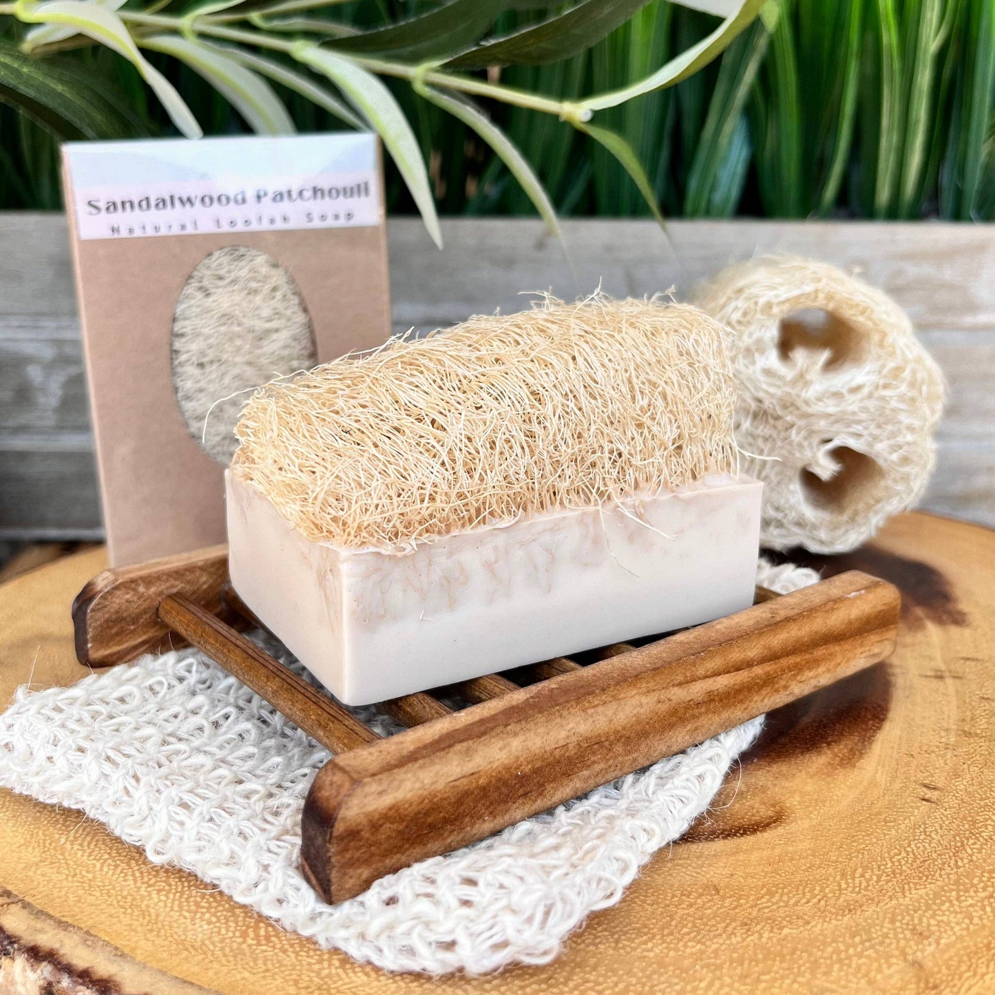 Loofah Sandelträ Patchouli Tvålbar