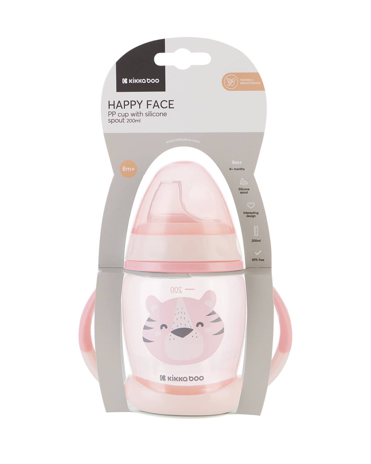 PP-mugg med silikontut 200 ml Rosa