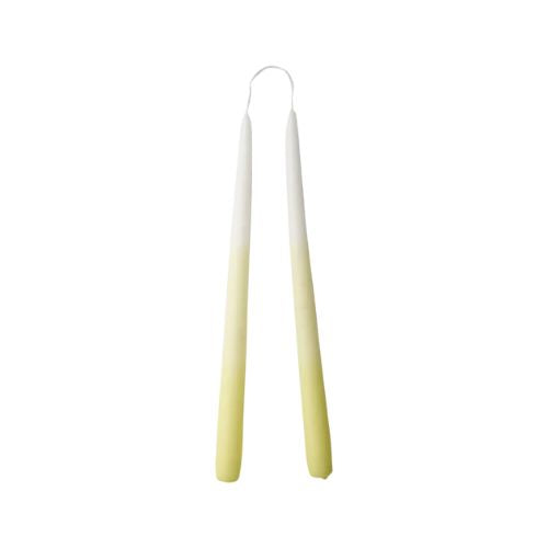 Coloured Taper Kronljus, Gul