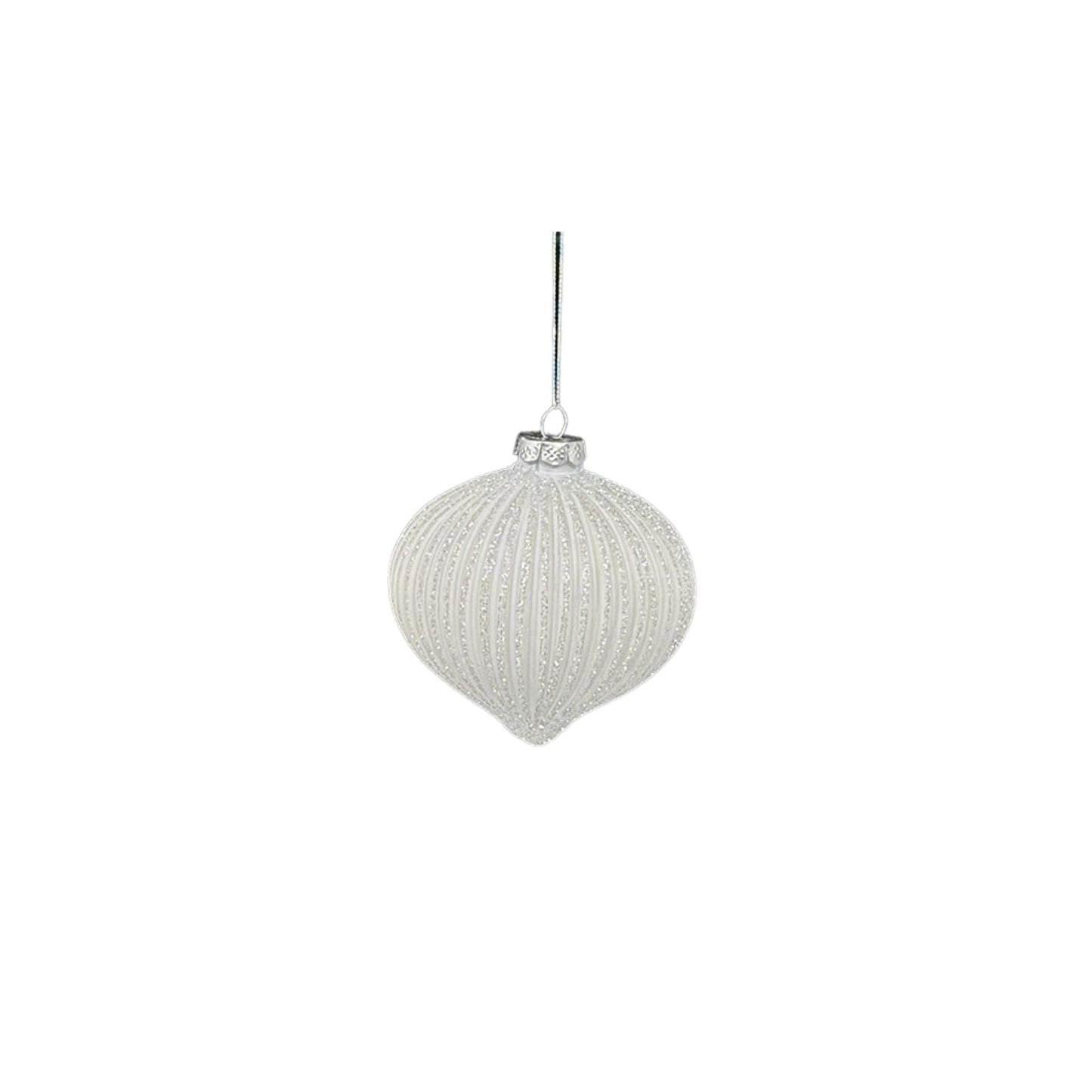 Julkula New York vit ränder 10cm