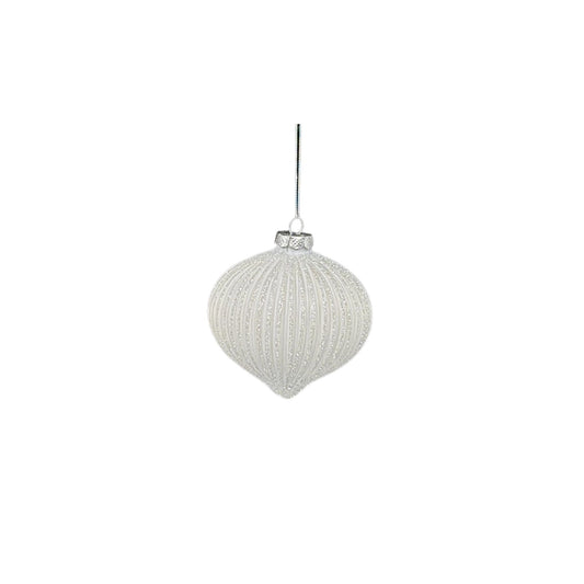 Julkula New York vit ränder 10cm