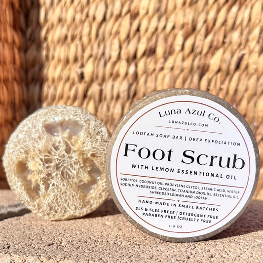 Loofah Fotpeeling S Tvålbar | Djup Exfoliering: Citron