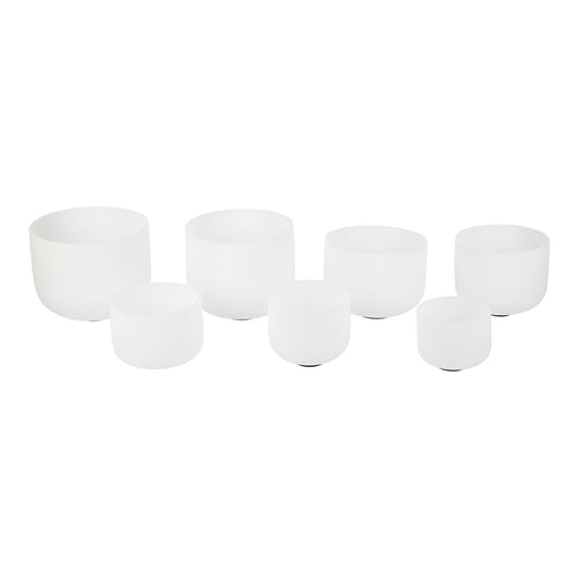 432 Hz kristallsångskålar set, stor/7 skålar