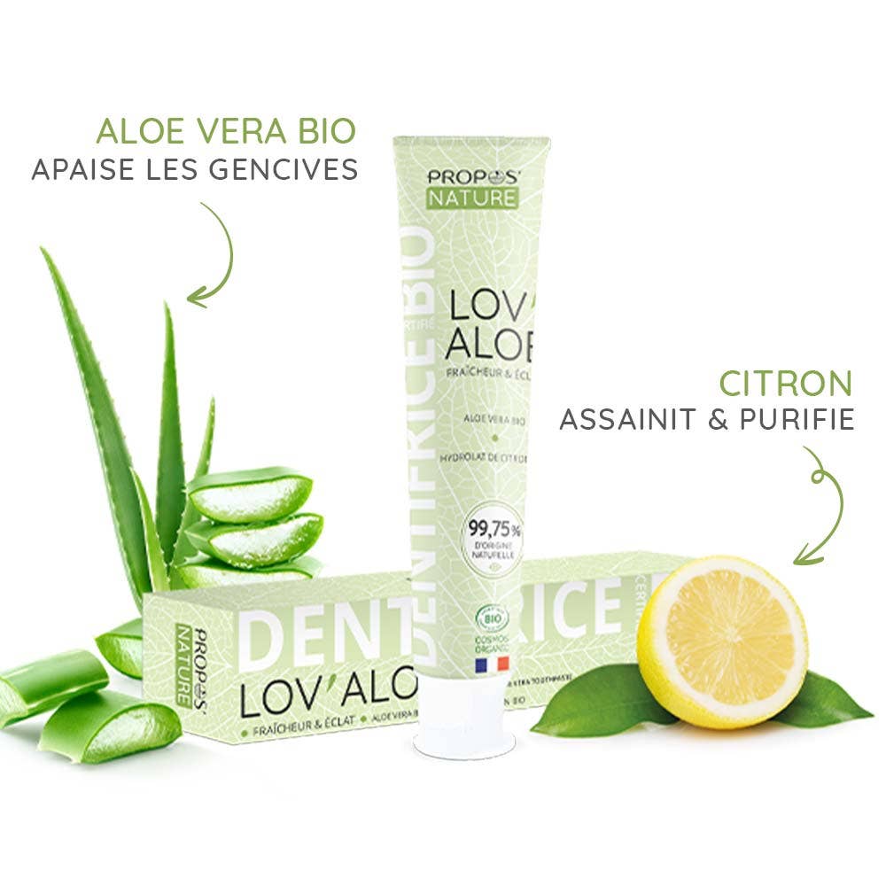 Ekologisk tandkräm Lov'aloe-aloe Vera & Citron -utan Fluor