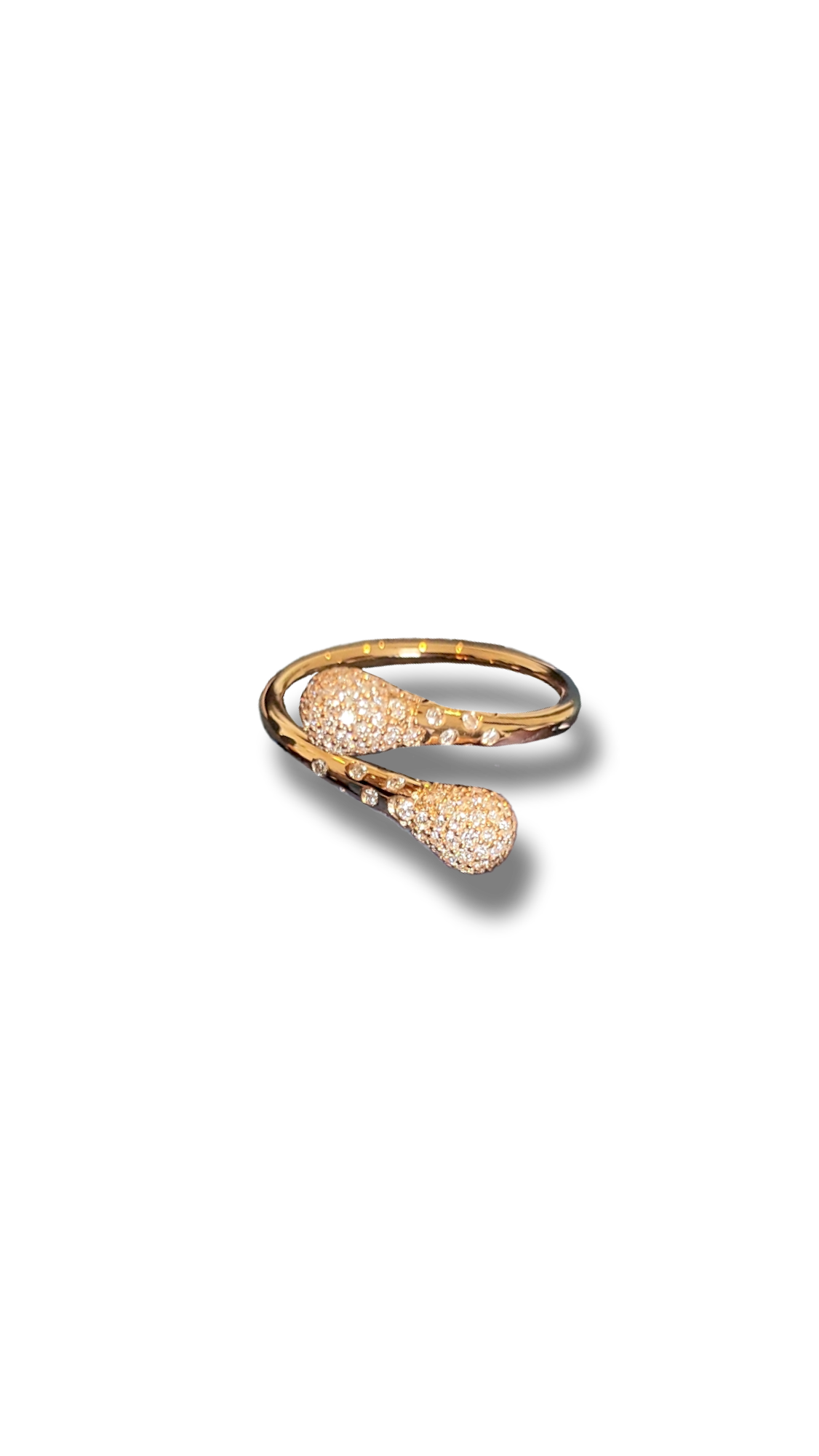 Droppen Mini Diamant Ring 18K Rödguld