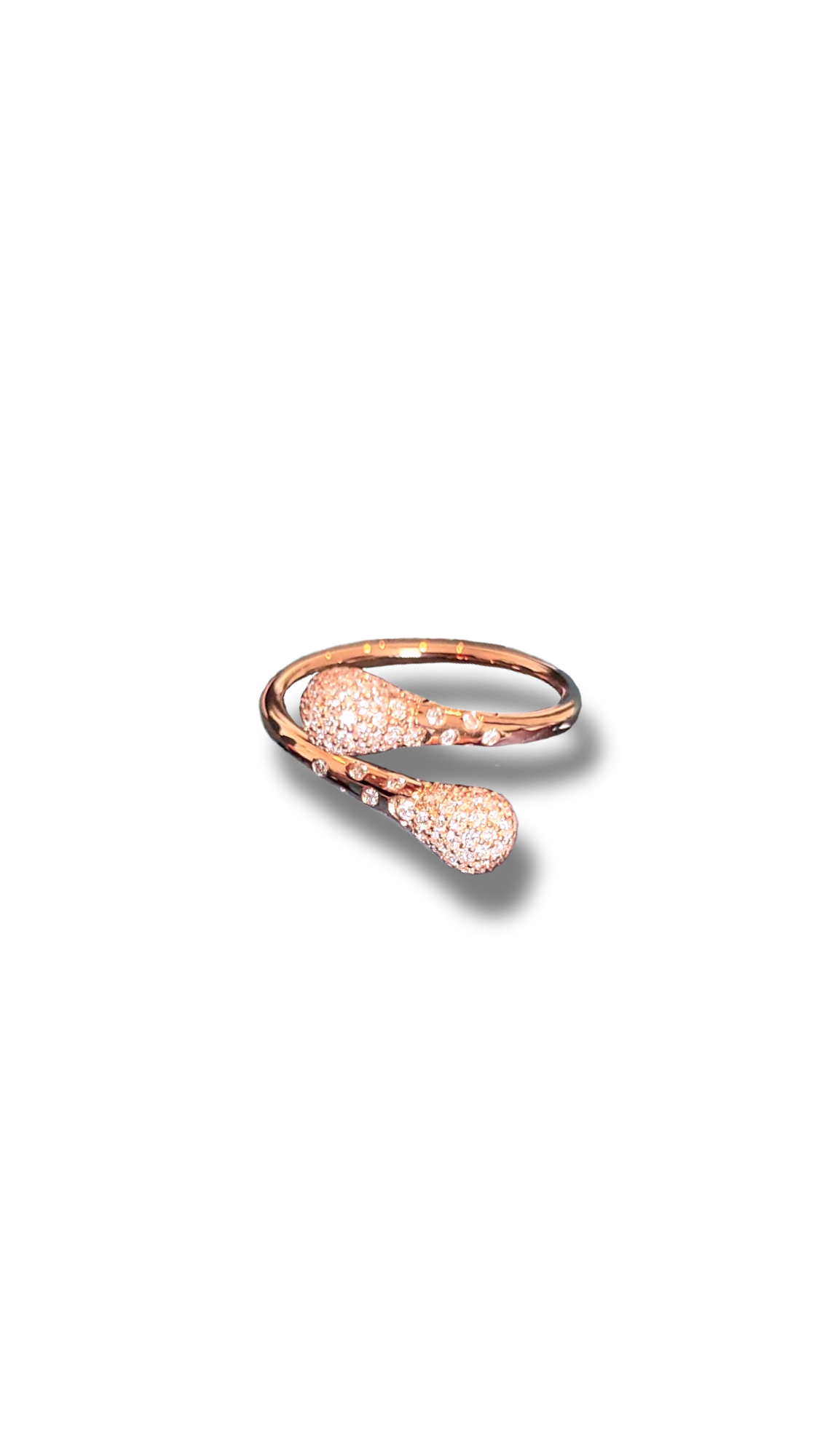 Droppen Mini Diamant Ring 18K Roséguld