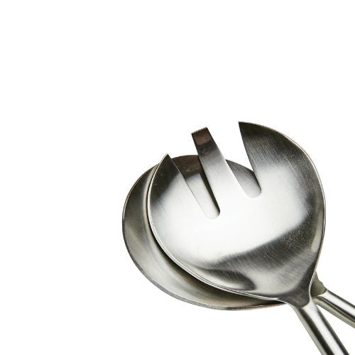 Odin Salladsbestick Silverfärgad/Natur