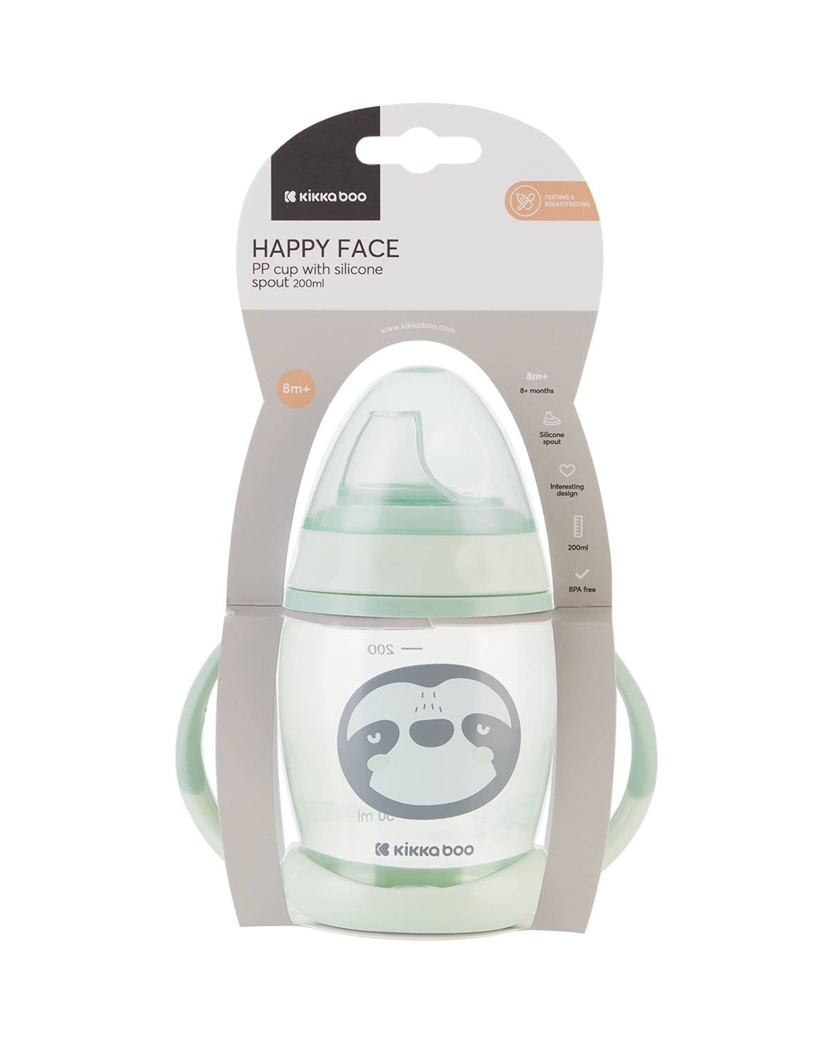 PP-mugg med silikontut 200 ml Glad min Mint