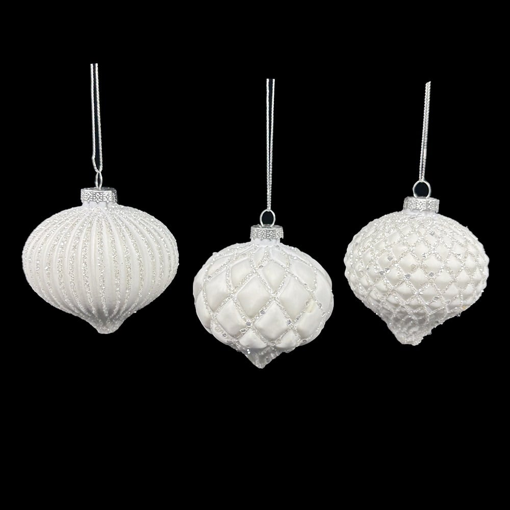 Julkula New York vit rutmönster 8cm