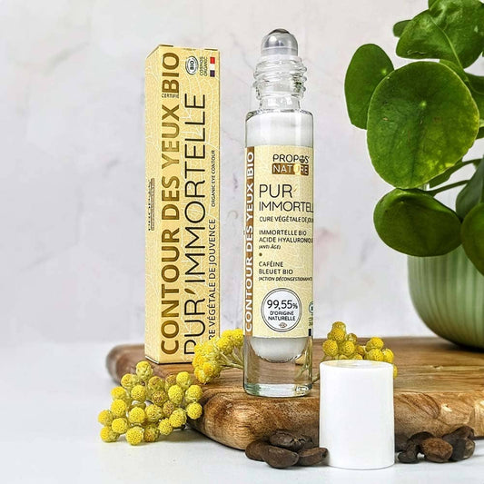 Pur'immortelle piggare och mer återfuktat uttryck - Ekologisk Ögonkontur