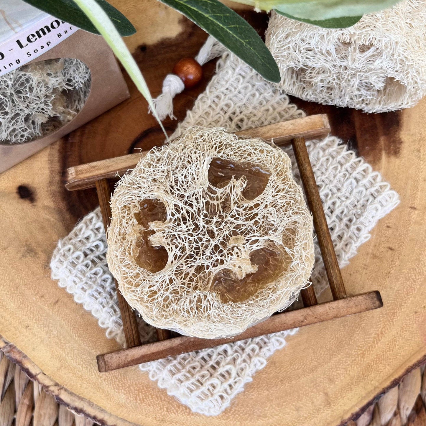 Loofah Fotpeeling S Tvålbar | Djup Exfoliering: Citron