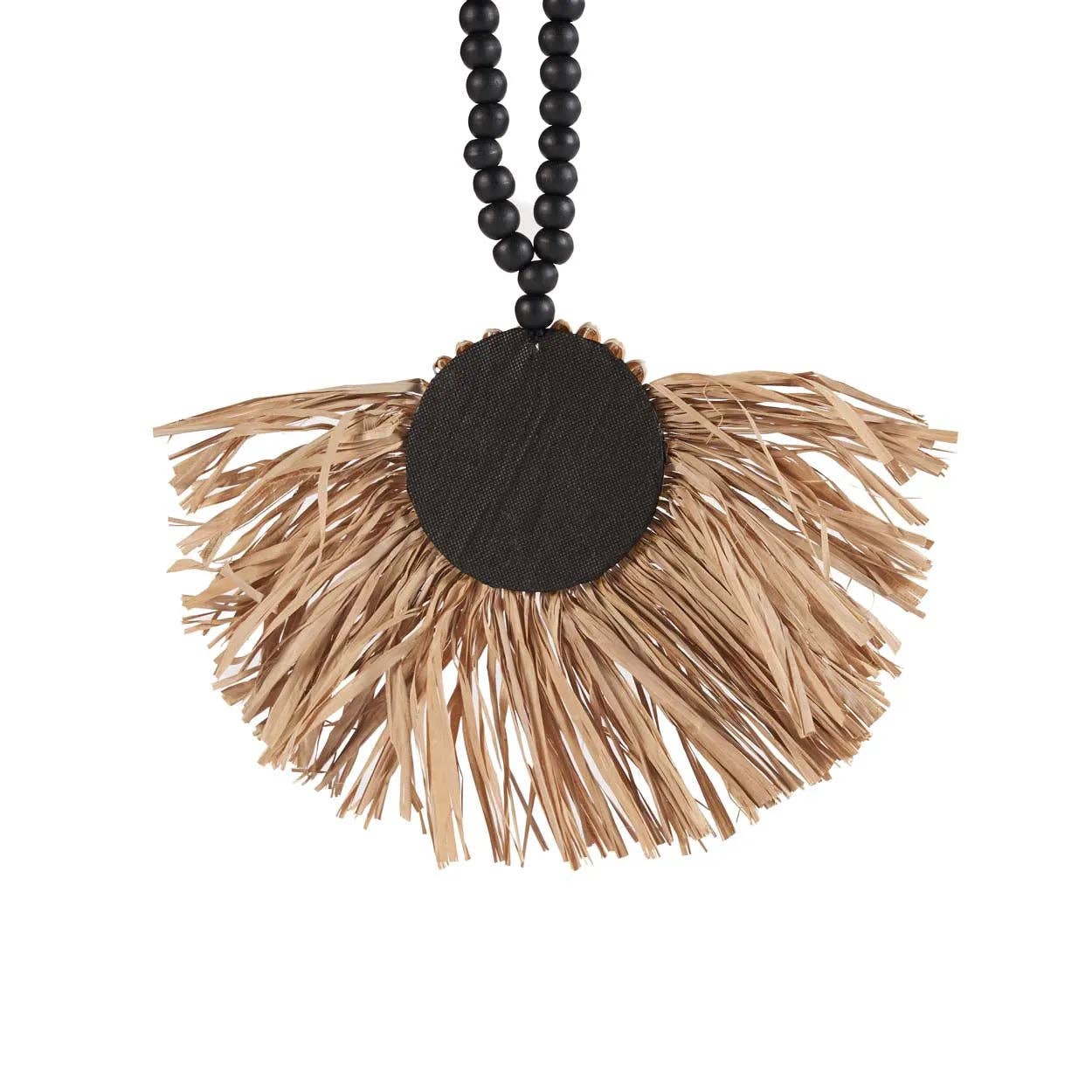 Raffia Mahkota Tofs - Naturlig Svart
