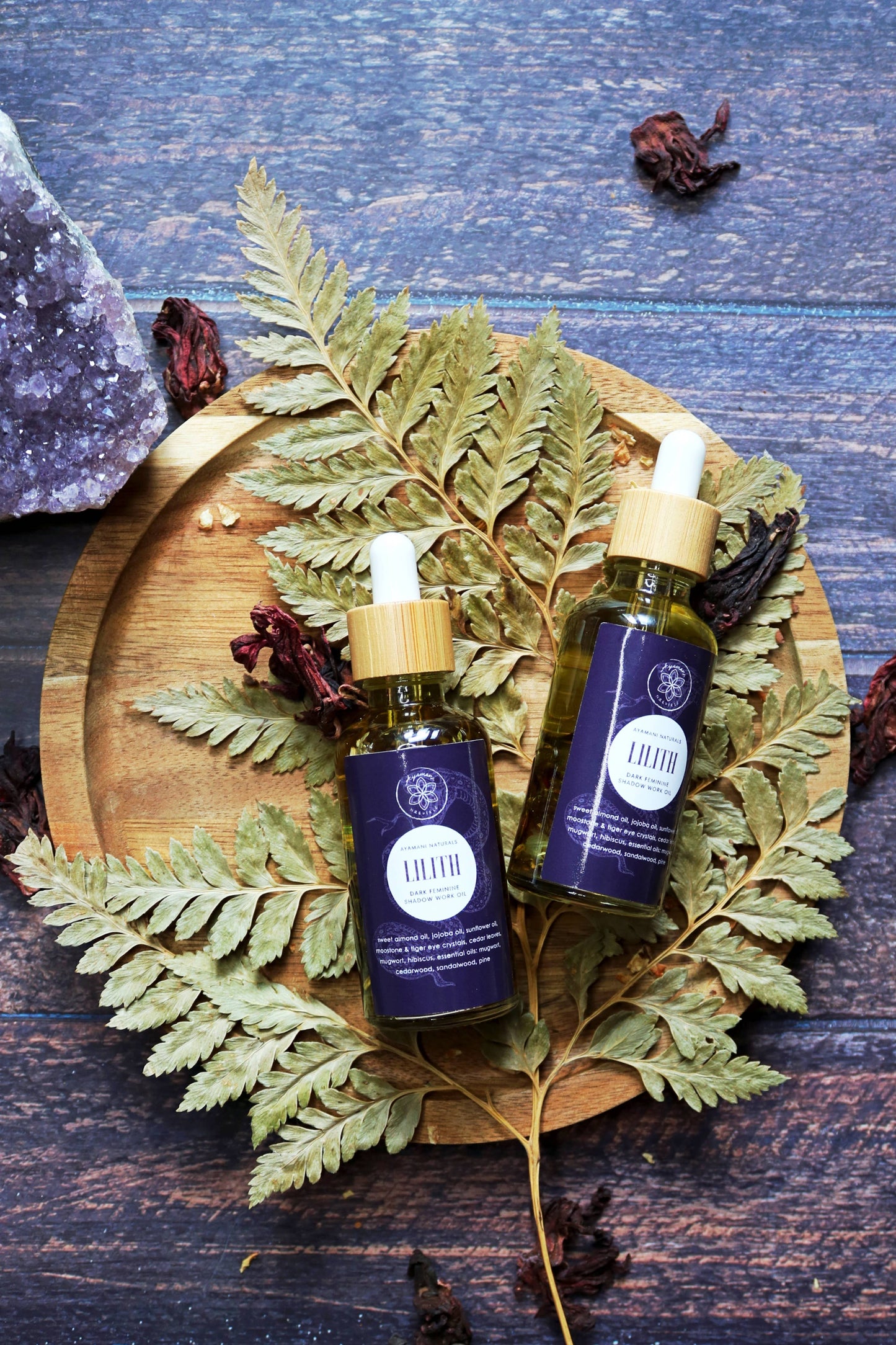 LILITH Ritualolja med Kristaller & Örter - Ayamani Naturals