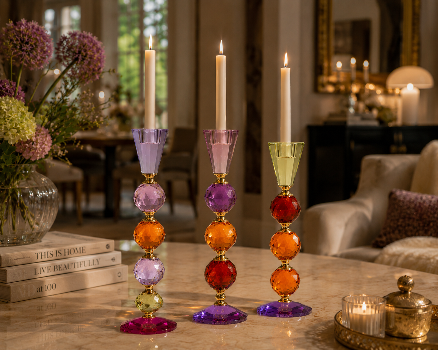 Crystalline Ljusstake i glas